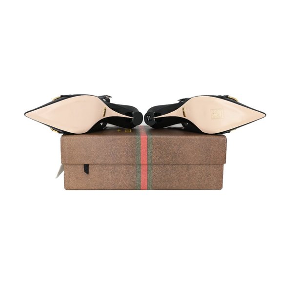 Gucci Horsebit & Chain Leather Slingback - Picture 8 of 8